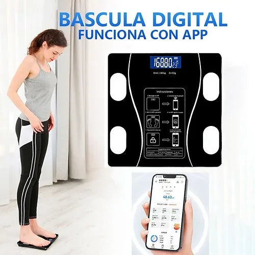 Pesa Digital, Grasa Corporal Para Baño